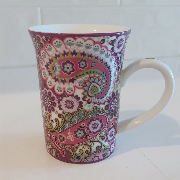 2 FOR $20 Vera Bradley Barnes & Noble VERY BERRY PAISLEY Ceramic Mug - Picture 3 of 9
